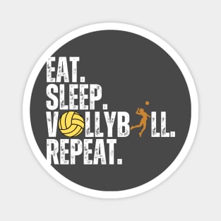 Eat Sleep Volleyball Repeat Kids Adult Women Retro Vintage Magnet